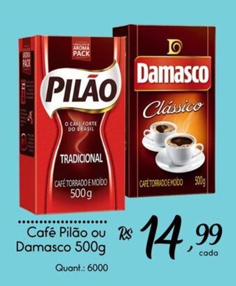 Giassi Supermercados Café Pilão ou Damasco 500g oferta