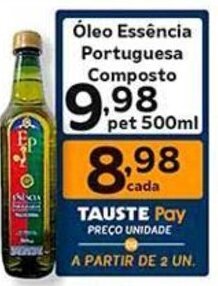 Supermercados Tauste Óleo Essência Portuguesa Composto pet 500ml oferta