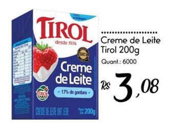 Giassi Supermercados Creme de Leite Tirol 200g oferta