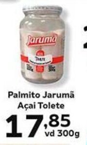 Supermercados Tauste Palmito Jarumā Açai Tolete vd 300g oferta