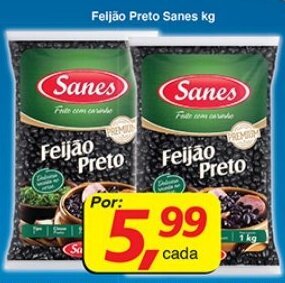 Supermercados Guanabara Feijao Preto Sanes 1kg oferta
