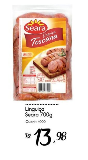 Giassi Supermercados Linguiça Seara 700g oferta