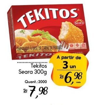 Giassi Supermercados Tekitos Seara 300g oferta