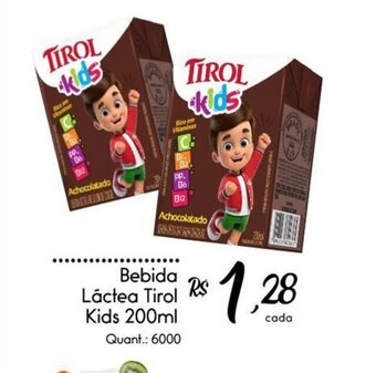Giassi Supermercados Bebida Láctea Tirol Kids 200ml oferta