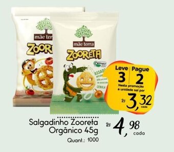 Giassi Supermercados Salgadinho Zooreta Orgânico 45g oferta