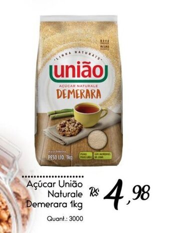 Giassi Supermercados Açúcar União Naturale Demerara 1kg oferta