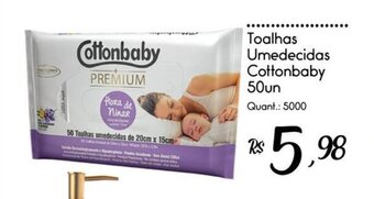 Toalhas Umedecidas Cottonbaby 50un