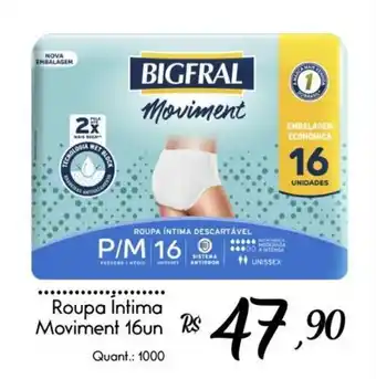 Roupa Intima Moviment 16un