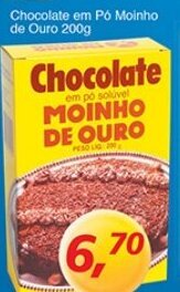 Supermercados Guanabara Chocolate em po Moinho de Ouro 200g oferta