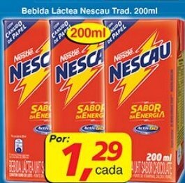 Supermercados Guanabara Bebida Lactea Nescau Trad. 200ml oferta
