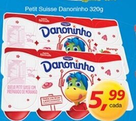 Supermercados Guanabara Petit Suisse Danoninho 320g oferta