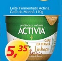 Supermercados Guanabara Leite Fermentado Activia Cafe da Manha 170g oferta