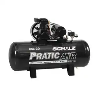 Compressor de ar pratic air csl 20/200 5hp 220v (380v) schulz