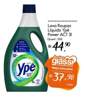 Giassi Supermercados Lava Roupas Líquido Ypê Power ACT 3L oferta