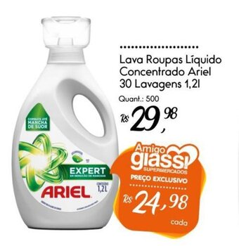 Giassi Supermercados Lava Roupas Líquido Concentrado Ariel 30 Lavagens 1,2L oferta