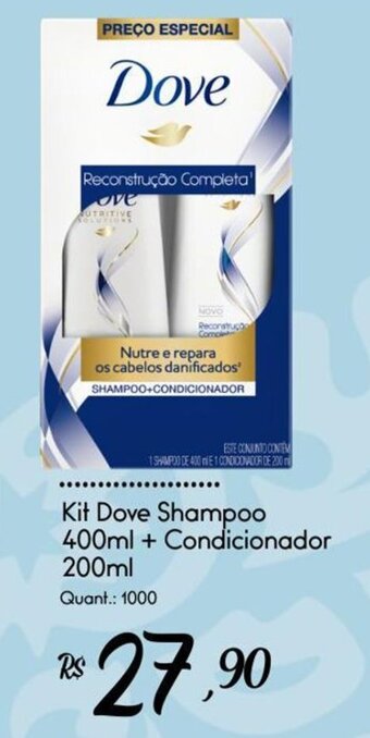 Giassi Supermercados Kit Dove Shampoo 400ml + Condicionador 200ml oferta
