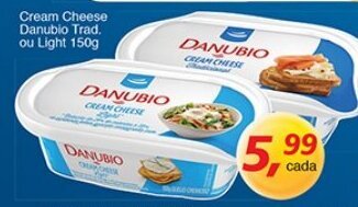 Supermercados Guanabara Cream Cheese Danubio Trad. Ou Light 150g oferta