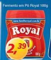 Supermercados Guanabara Fermento em po Royal 100g oferta