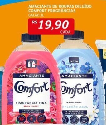 AMACIANTE DE ROUPAS DILUÍDO COMFORT FRAGRÂNCIAS GALÃO 3L