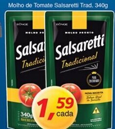 Supermercados Guanabara Molho de Tomate Salsaretti Tradicional 340g oferta