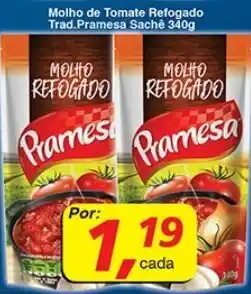 Supermercados Guanabara Molho de Tomate Refogado Trad. Pramesa Sache 340g oferta