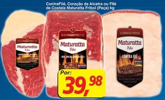 Supermercados Guanabara Contrafile, Coracao de Alcatra ou File de Costela Maturatta Friboi peca 1kg oferta