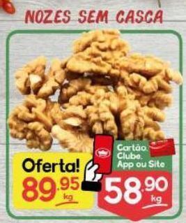 Supermercados Princesa Nozes sem casca kg oferta