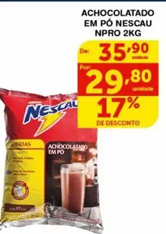 Roldão Achocolatado em pó nescau npro 2kg oferta