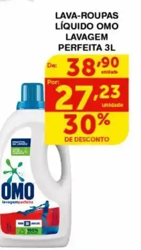 Roldão Lava-roupas omo lavagem perfeita 3l oferta