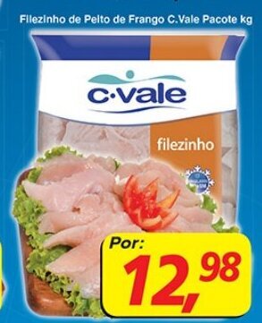 Supermercados Guanabara Filezinho de Peito de Frango C.Vale pacote 1kg oferta