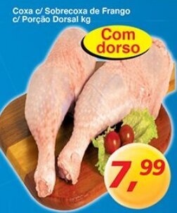 Supermercados Guanabara Coxa c/ Sobrecoxa de Frango c/ Porcao Dorsal 1kg oferta