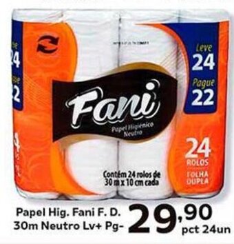 Papel Hig. Fani F.D 30m Neutro Lv+ Pg-