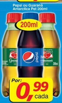 Supermercados Guanabara Pepsi ou Guarana Antarctica pet 200ml oferta