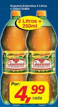Supermercados Guanabara Guarana Antarctica 2L + 250ml Gratis oferta