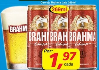 Supermercados Guanabara Cerveja Brahma lata 269ml oferta