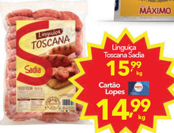 Lopes Supermercados Linguica Toscana Sadia 1kg oferta