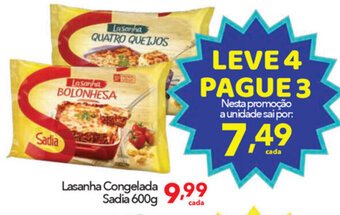 Lopes Supermercados Lasanha Congelada Sadia 600g oferta