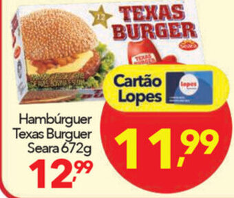 Lopes Supermercados Hamburguer Texas Burguer Seara 672g oferta
