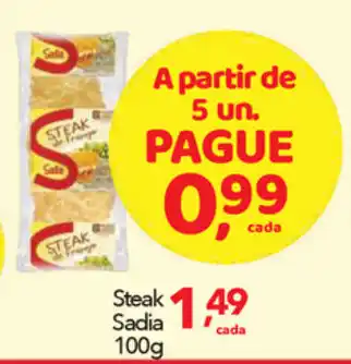 Lopes Supermercados Steak Sadia 100g oferta