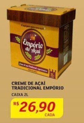 Assaí Atacadista CREME DE AÇAÍ TRADICIONAL EMPÓRIO CAIXA 2L oferta