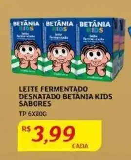 LEITE FERMENTADO DESNATADO BETANIA KIDS SABORES