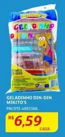 Assaí Atacadista GELADINHO DIN-DIN MIKITO'S PACOTE 40X55ML oferta