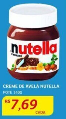 Assaí Atacadista CREME DE AVELÁ NUTELLA POTE 140G oferta