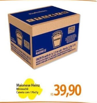 Atacadão Maionese Heinz Minissachê Caixeta com 176x7g oferta