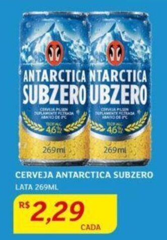 Assaí Atacadista CERVEJA ANTARCTICA SUBZERO LATA 269ML oferta