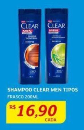 Assaí Atacadista SHAMPOO CLEAR MEN TIPOS FRASCO 200ML oferta