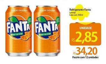 Atacadão Refrigerante Fanta Laranja Lata com 350ml oferta