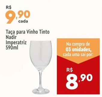 Supper Rissul Taça para Vinho Tinto Nadir Imperatriz 590ml oferta