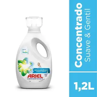 Lava-roupas concentrado suave e gentil ariel frasco 1,2l