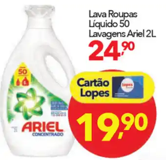 Lopes Supermercados Lava Roupas Liquido 50 Lavagens Ariel 2L oferta